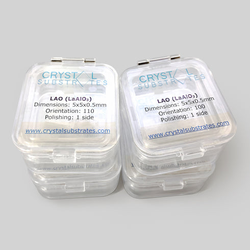 LAO (LaAlO3) Lanthanum Aluminate Crystal Substrates (5pack)